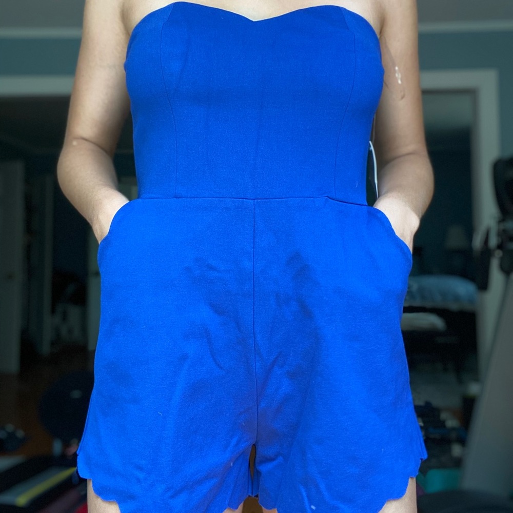 Stella Luce Cobalt Strapless Romper